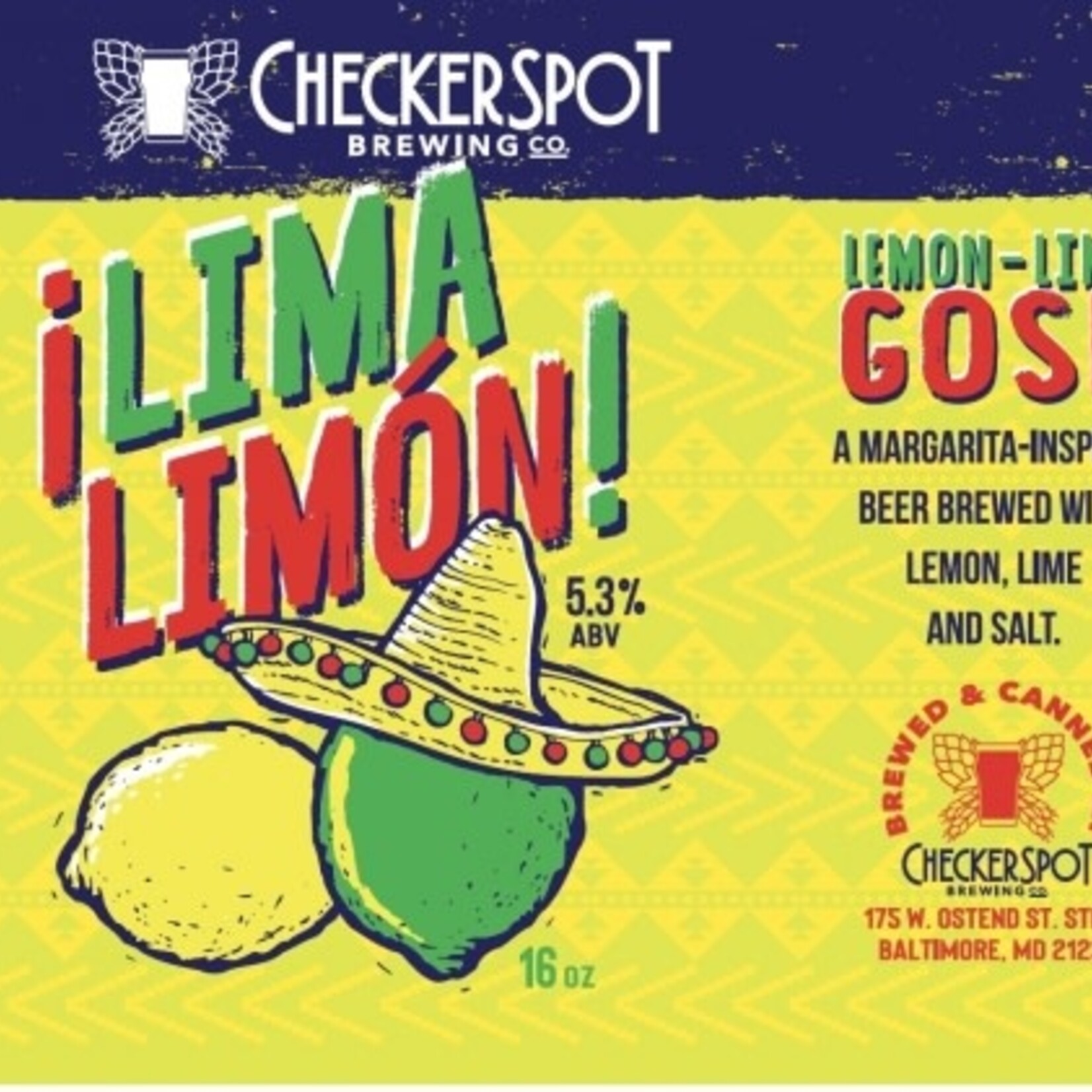 Checkerspot Lima Limon! 16oz CN