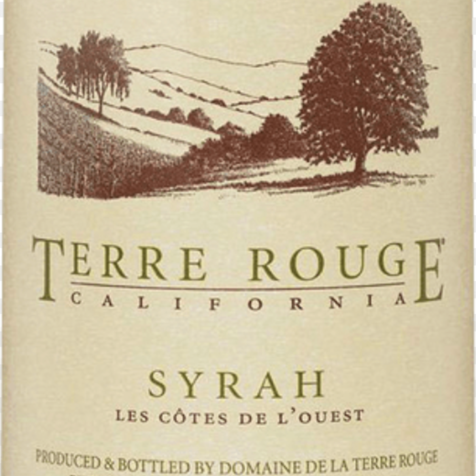 Domaine Terre Rouge Syrah 'Les Côtes de l'Ouest' (2017), 750ml