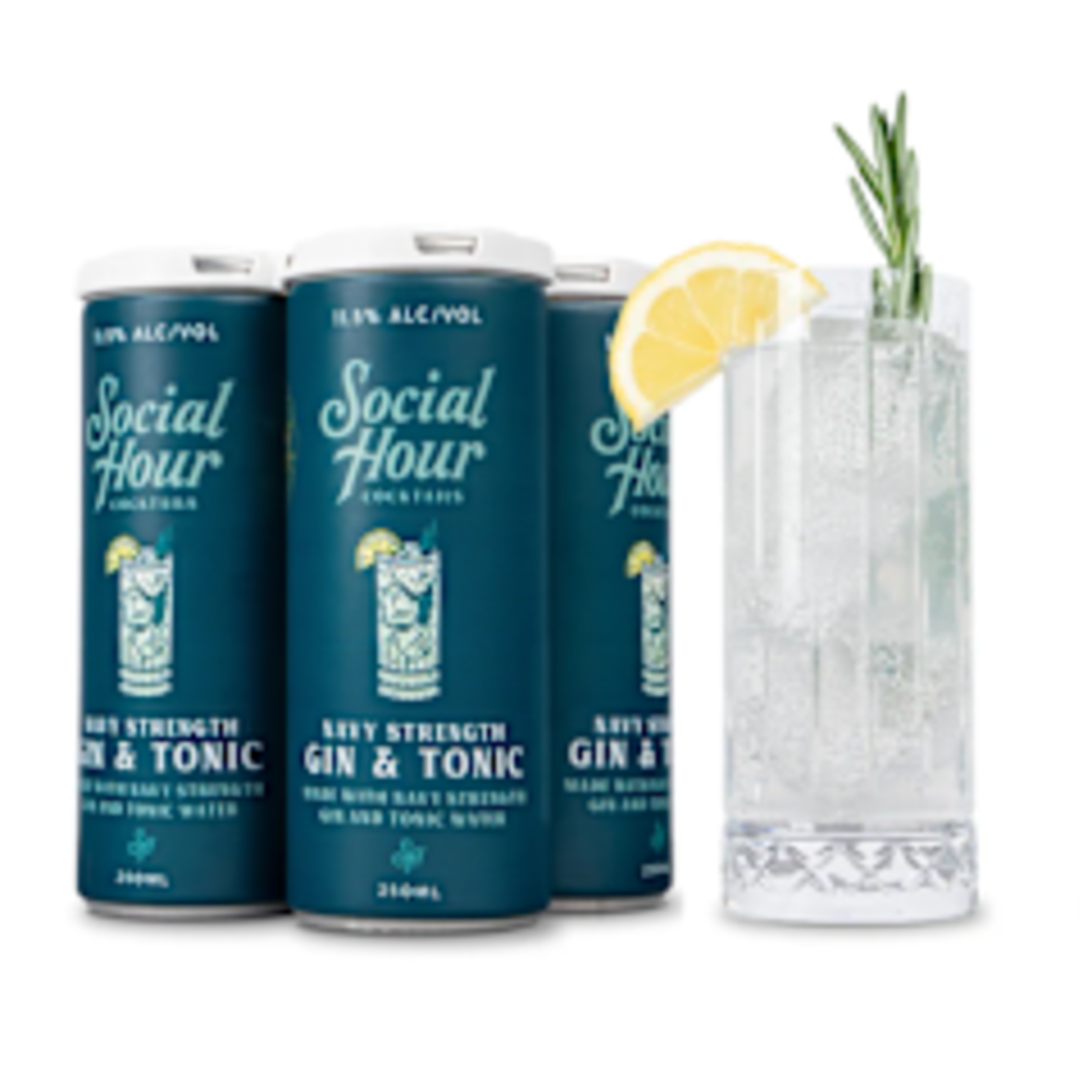 Social Hour Navy Strength Gin & Tonic 12oz CN