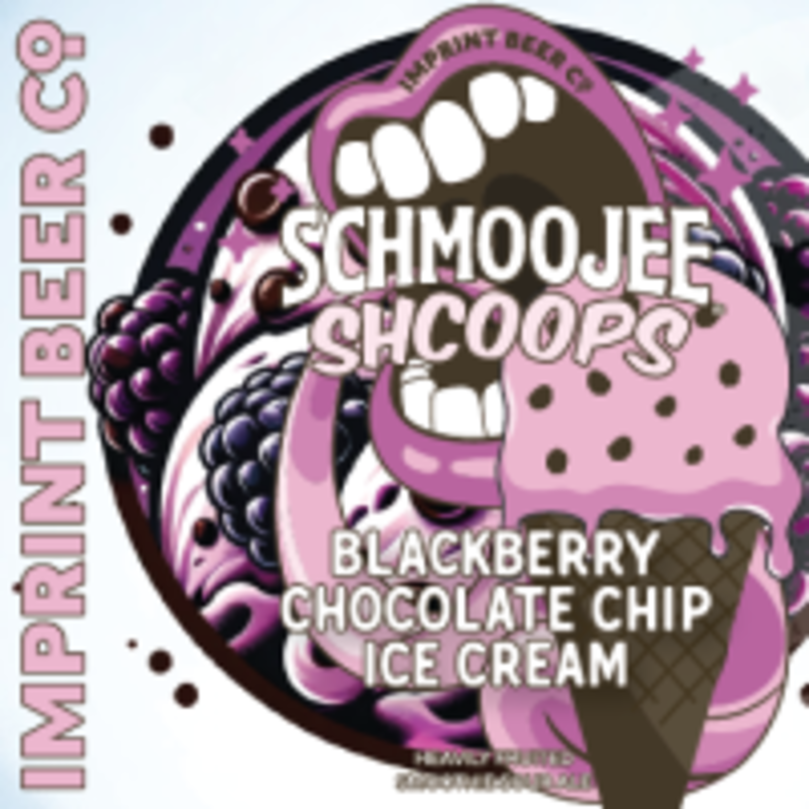 Imprint Schmoojee Schoops Blackberry Chocolate Chip Ice Cream 16oz CN