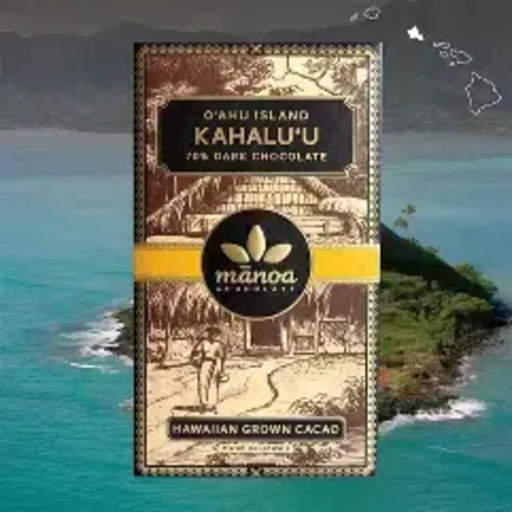 Manoa Kahalu'u O'ahu Island 70% Dark Chocolate Bar 2.1oz