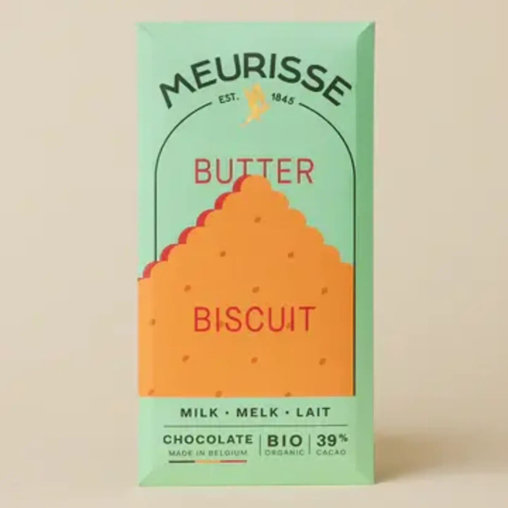 Meurisse Butter Biscuit Milk Chocolate Bar 3.52oz