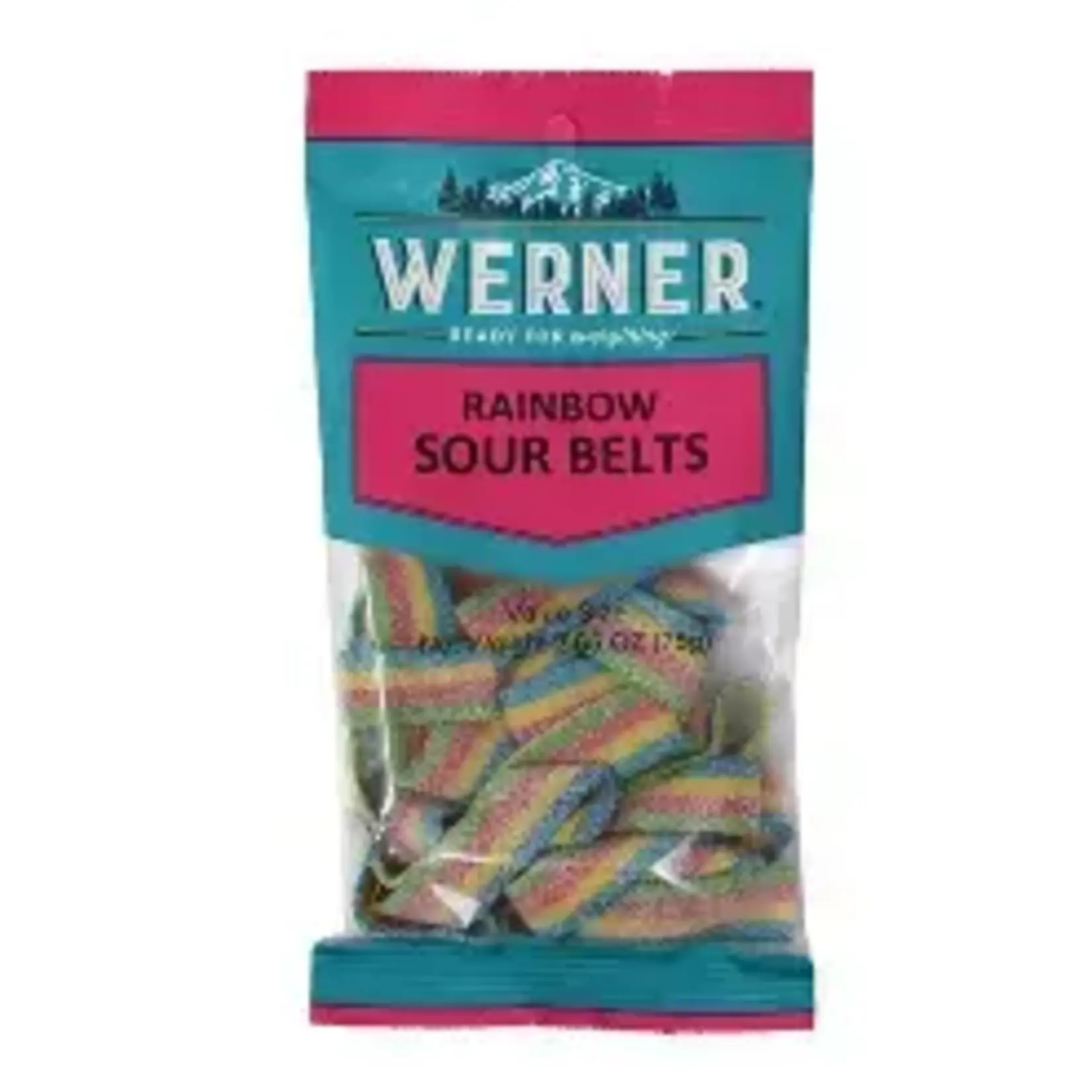 Werner Rainbow Sour Belts 2.65oz