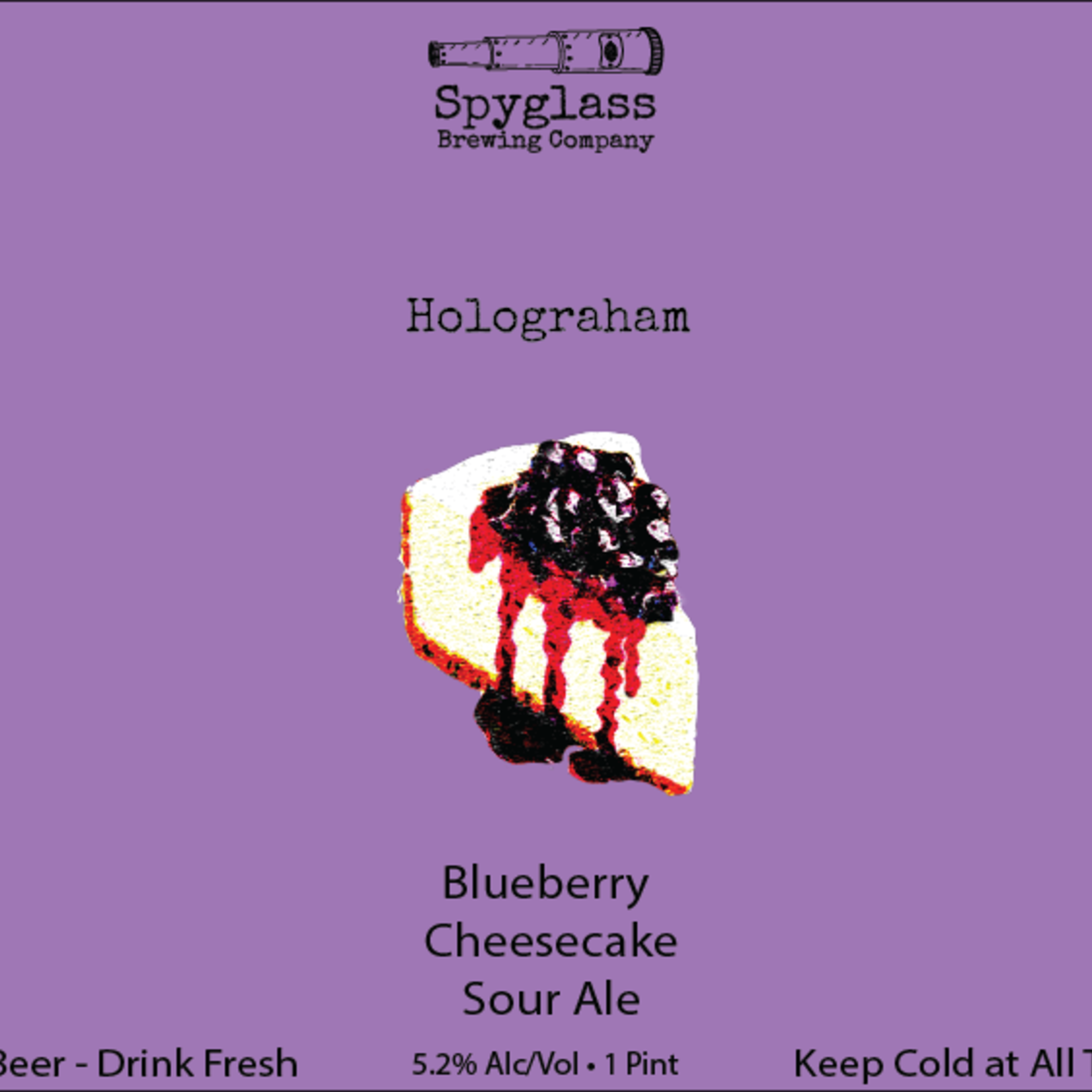Spyglass Blueberry Holograham 16oz CN