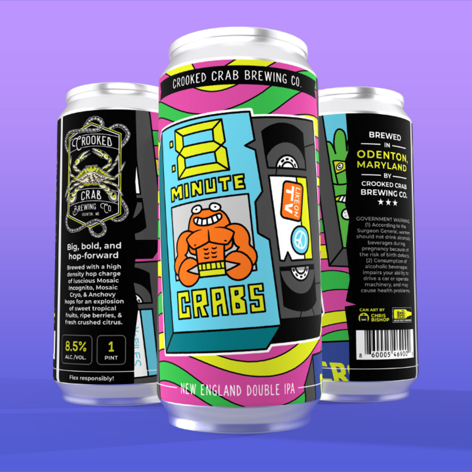 Crooked Crab 8 Minute Crabs 16oz CN