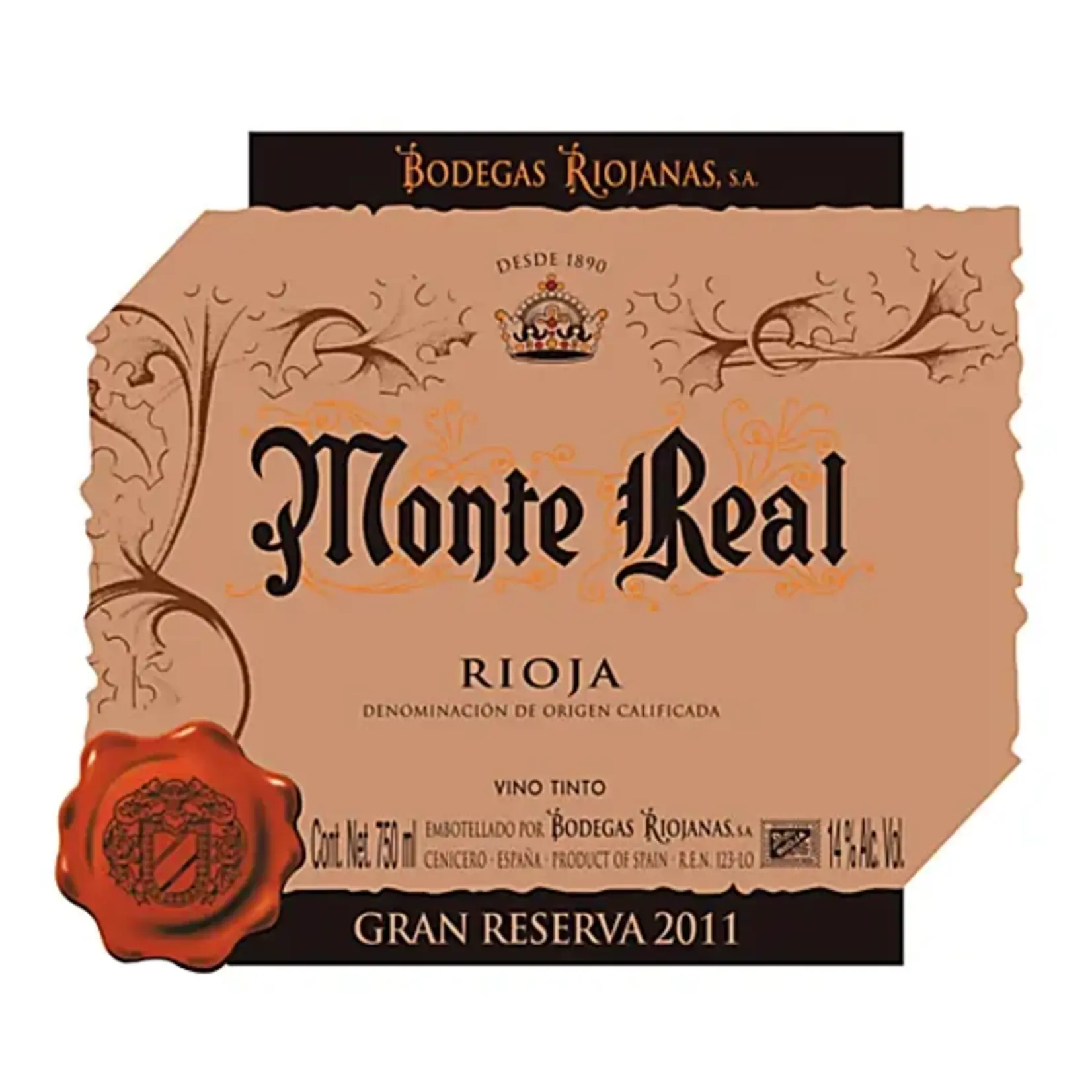 Bodegas Riojanas, Monte Real Gran Reserva (2014) 750mL