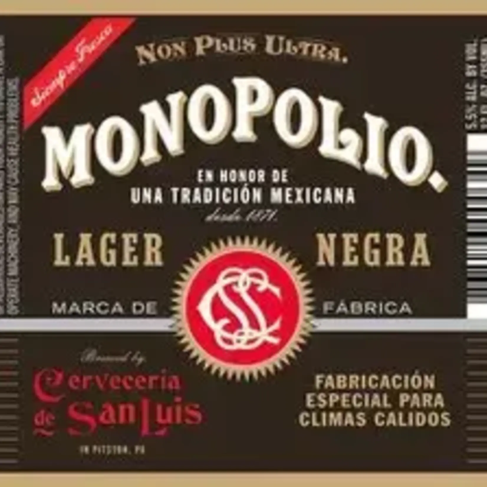 Monopolio Lager Negra 6pk
