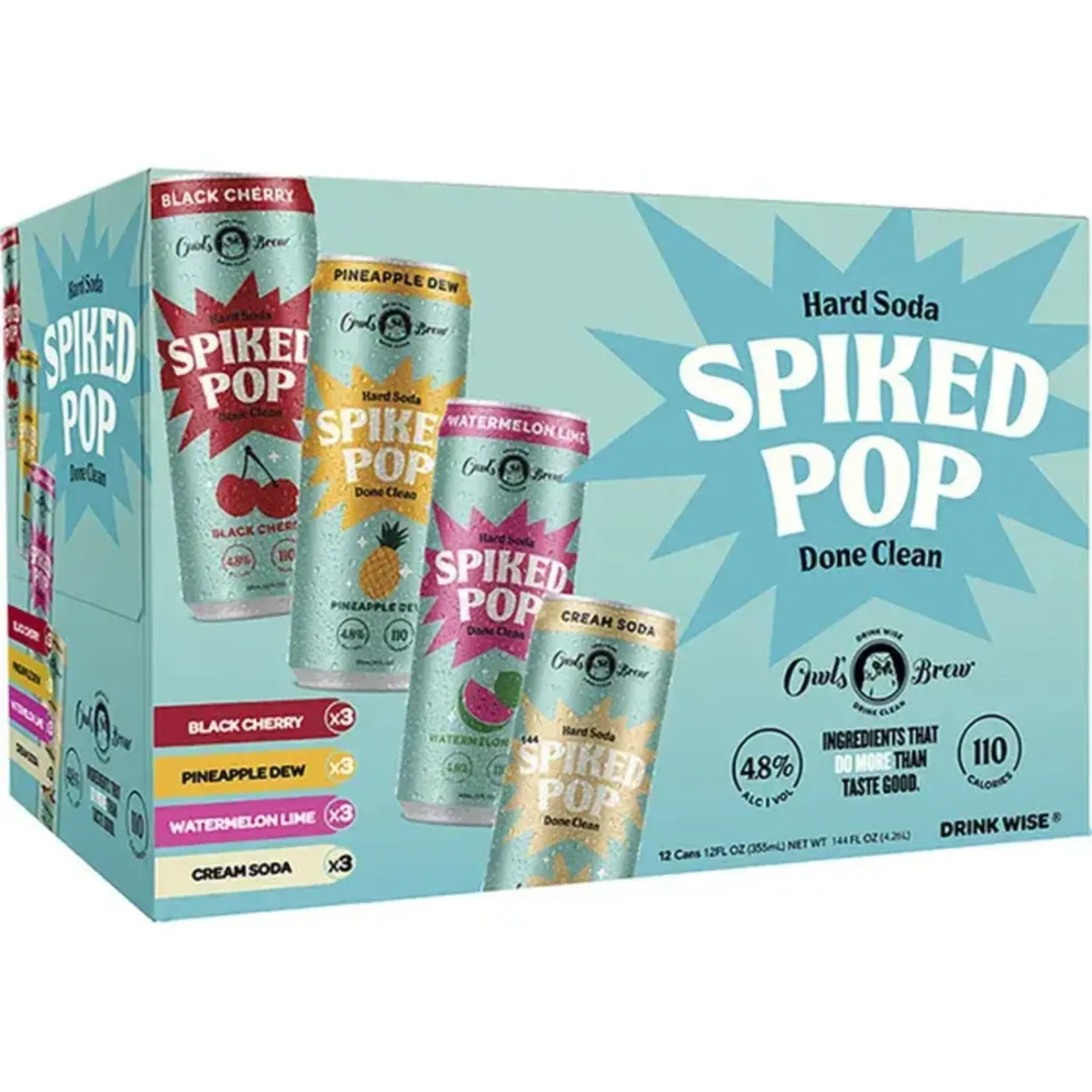 Owl’s Brew Spiked Pop Variety 12pk CN