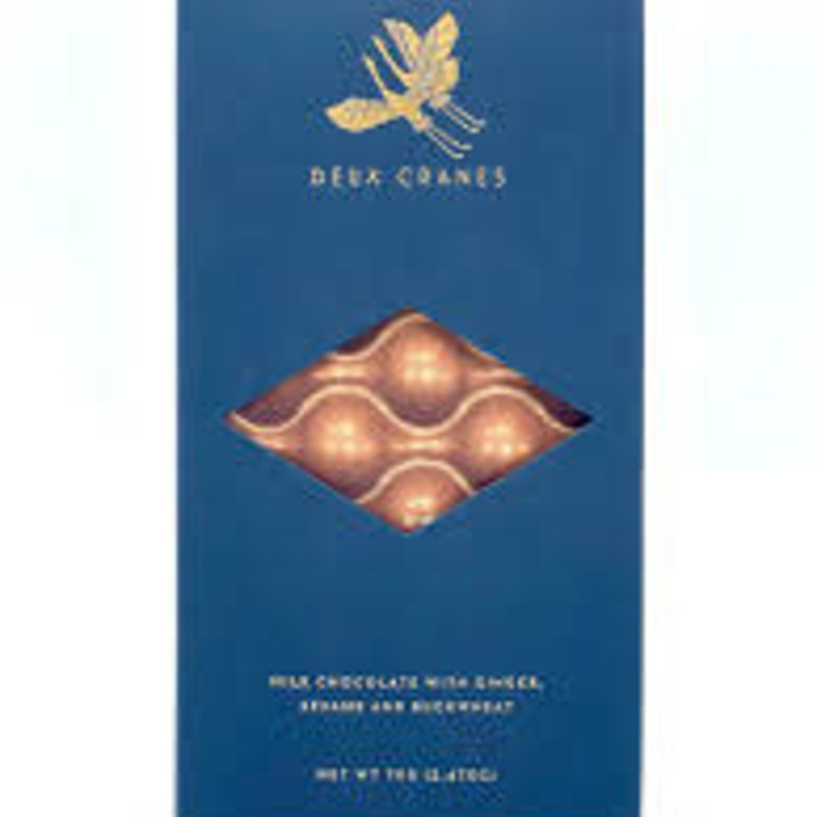 Deux Cranes Chocolate - Milk Chocolate with Ginger, Sesame, and Buckwheat