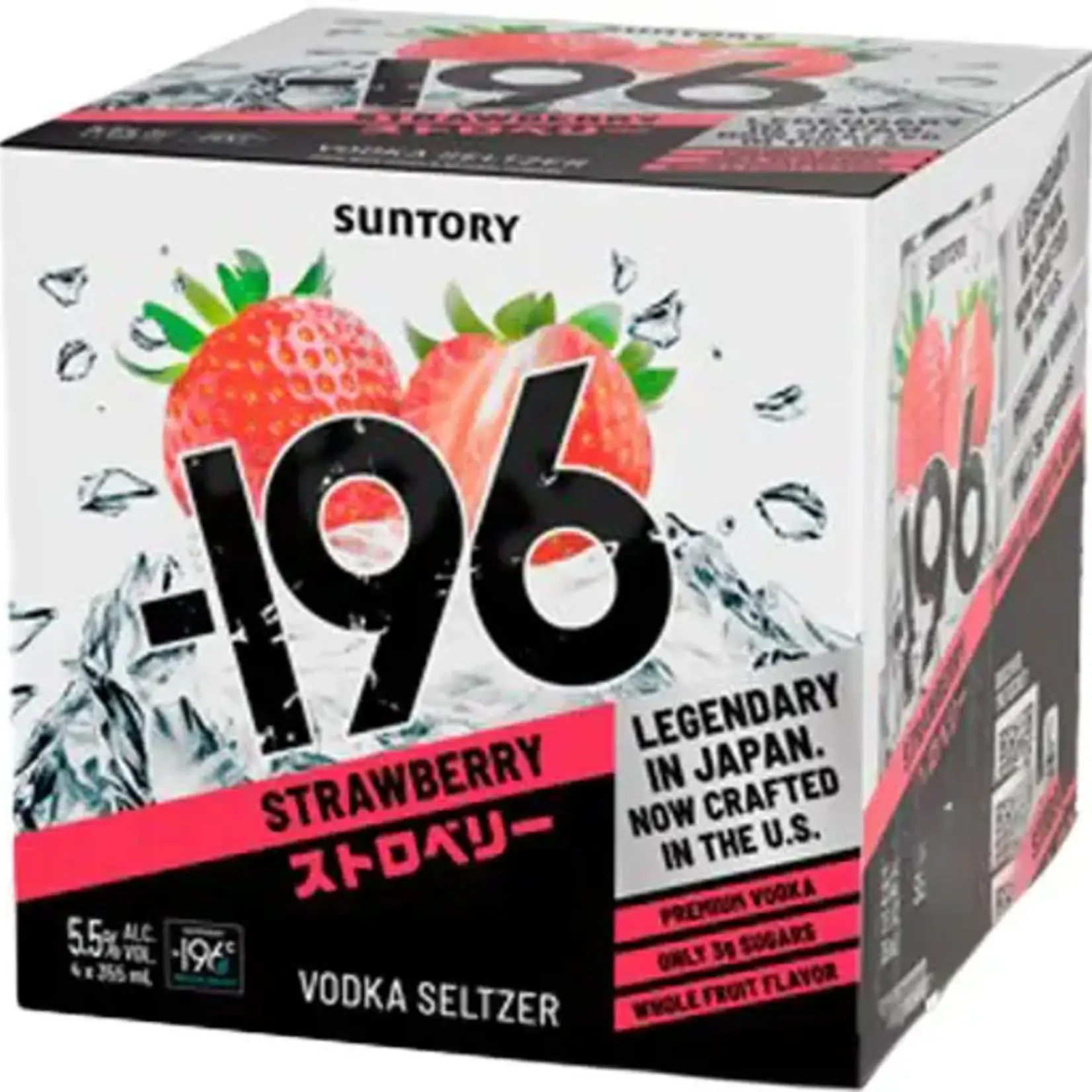 Suntory -196 Strawberry Vodka Seltzer 4pk