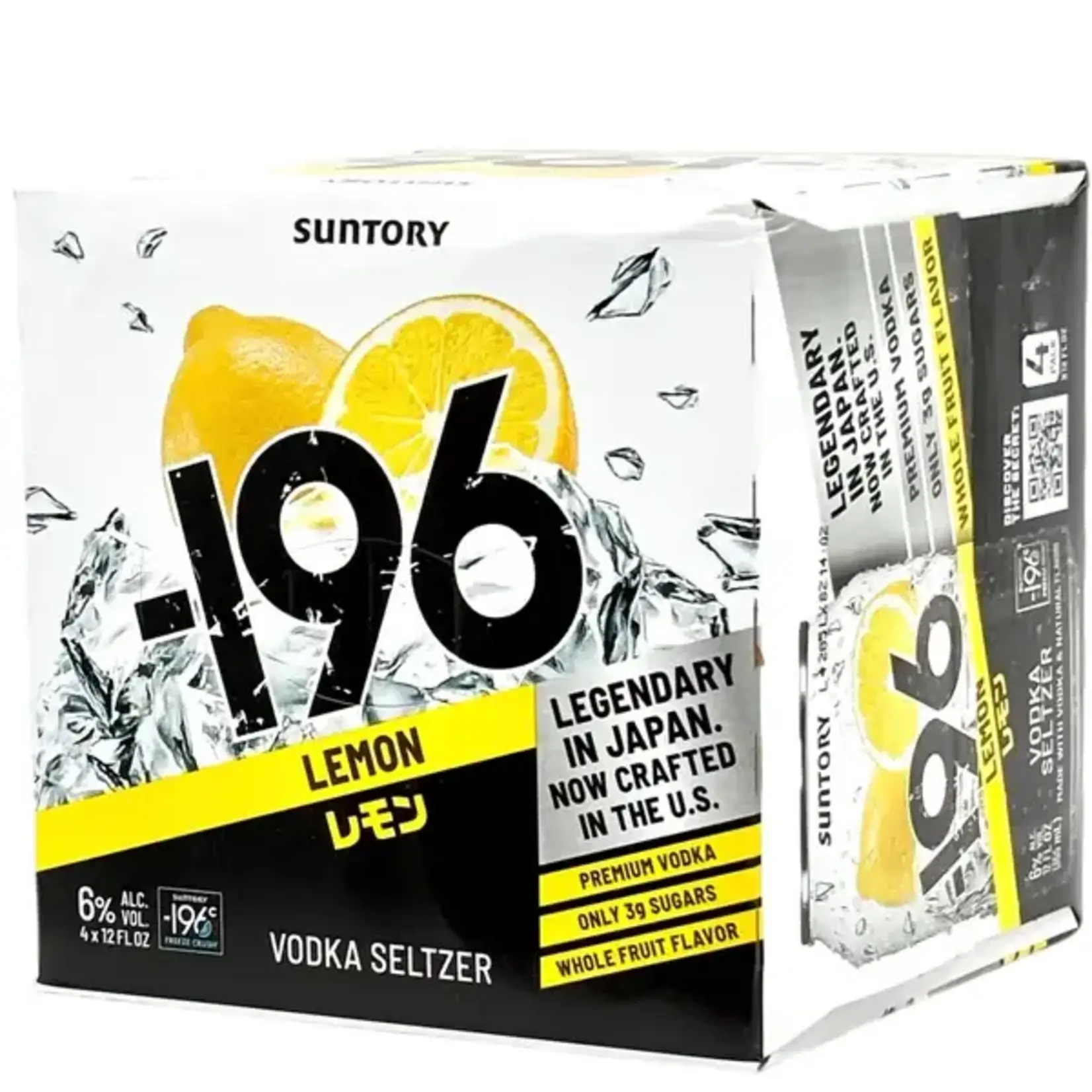 Suntory -196 Lemon Vodka Seltzer 4pk