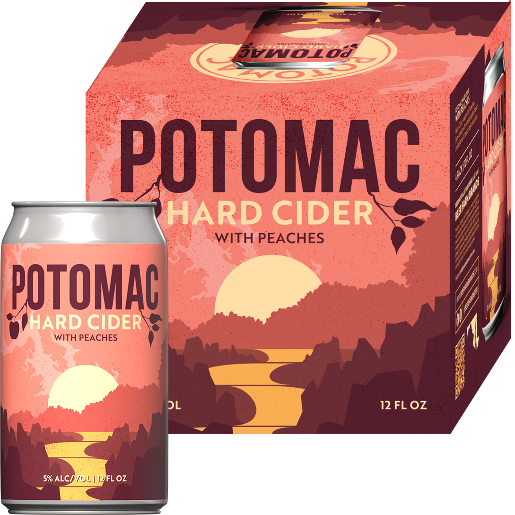 Potomac Hard Cider Peach 4pk CN