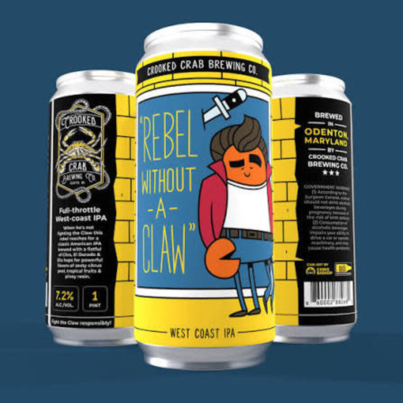 Crooked Crab Rebel Without A Claw 16oz CN