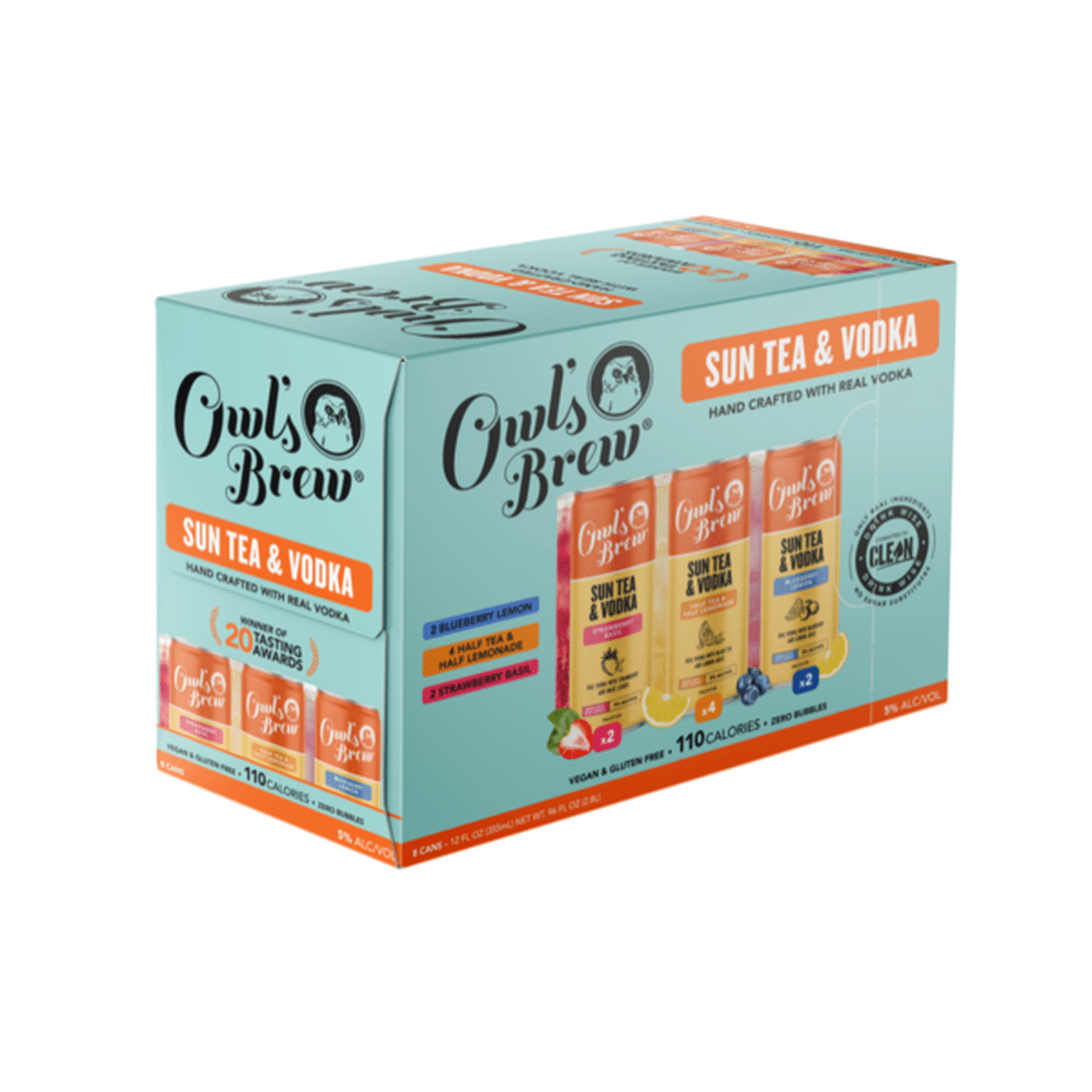 Owl's Brew Sun Tea & Vodka 8pk CN
