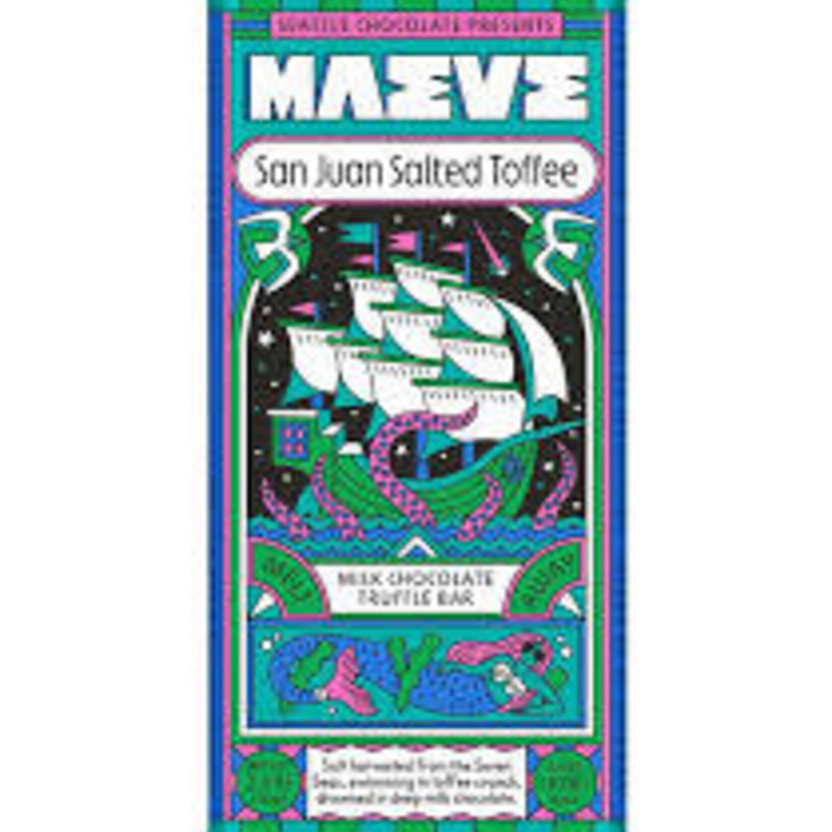 Maeve Chocolate San Juan Salted Toffee 2.5 oz Bar