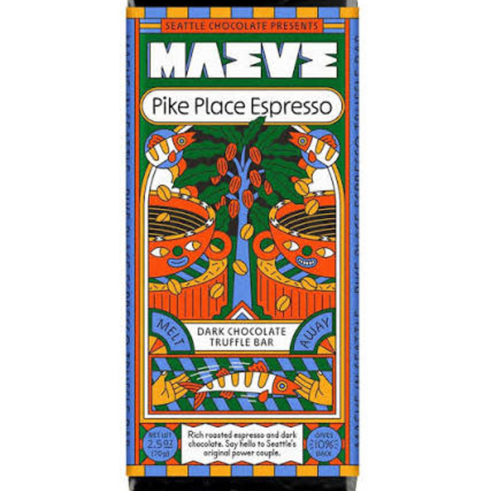 Maeve Chocolate Pike Place Espresso 2.5 oz Bar