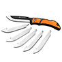 Outdoor Edge Outdoors Edge 3.5 RAZOR-LITE ORANGE w/6 Replacable Blades