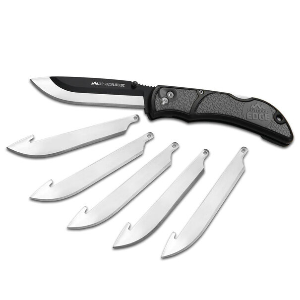 Outdoor Edge Outdoor Edge Outdoor Edge 3.5 RAZOR-LITE EDC GRAY w/6 Replaceable Blades