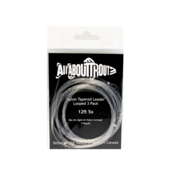 All About Trout All About Trout Looped Nylon Tapered 12ft 5x Leader