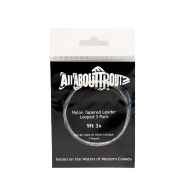 All About Trout All About Trout Looped Nylon Tapered 9ft 3x Leader