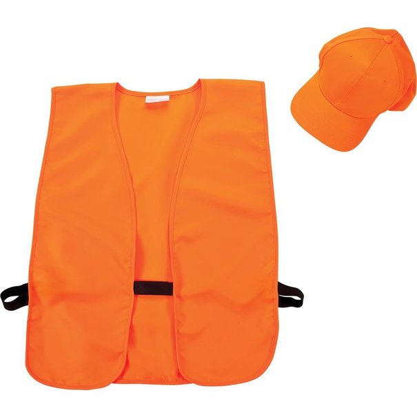 Allen Allen Orange Hat & Vest Combo