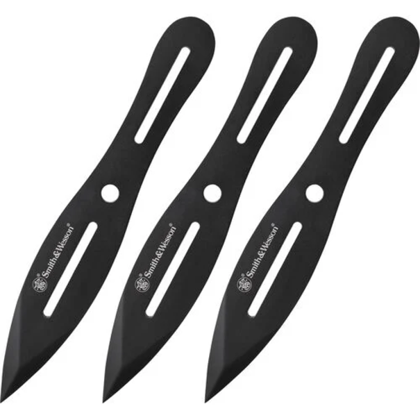 Smith & Wesson 3 Throwing Knives with Polyester Belt Sheath