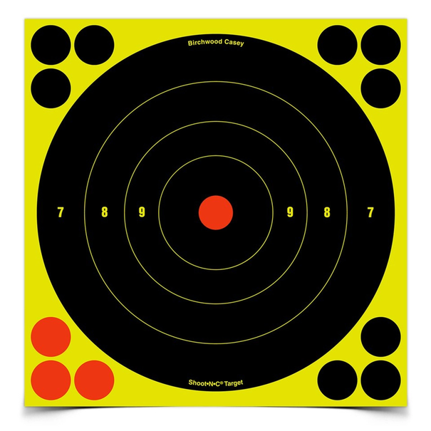 Birchwood Casey Shoot•N•C 8IN Bulls-Eye, 30 Targets - 360 Pasters