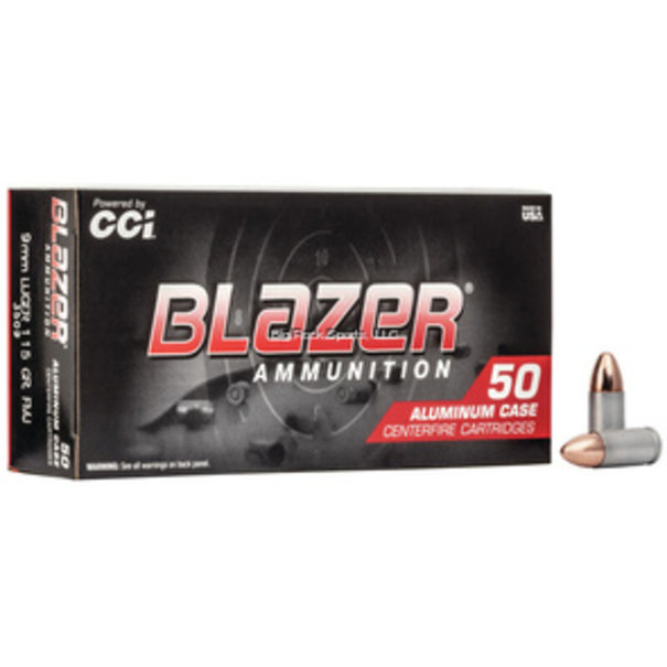 CCI CCI Aluminum Case 9MM Luger 115 GR FMJ Pistol Ammo