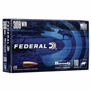 Federal V-max 308 WIN 110GR Ammo