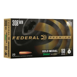 Federal 308 WIN 168 GR Sierra MatchKing BTHP