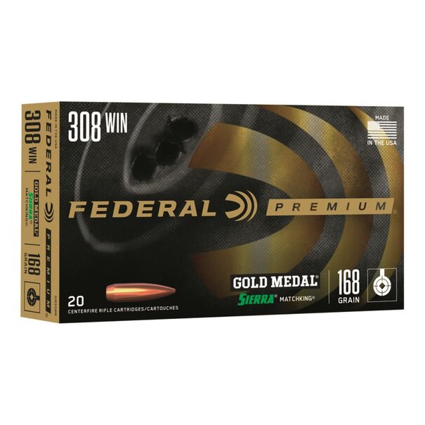 Federal Federal 308 WIN 168 GR Sierra MatchKing BTHP