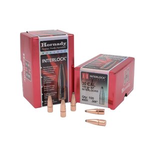 Hornady 30 CAL  150 Gr SP INTERLOCK Bullets