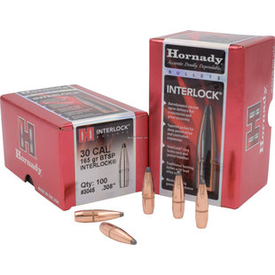 Hornady 30 CAL .308" 165 GR INTERLOCK Bullets #3045