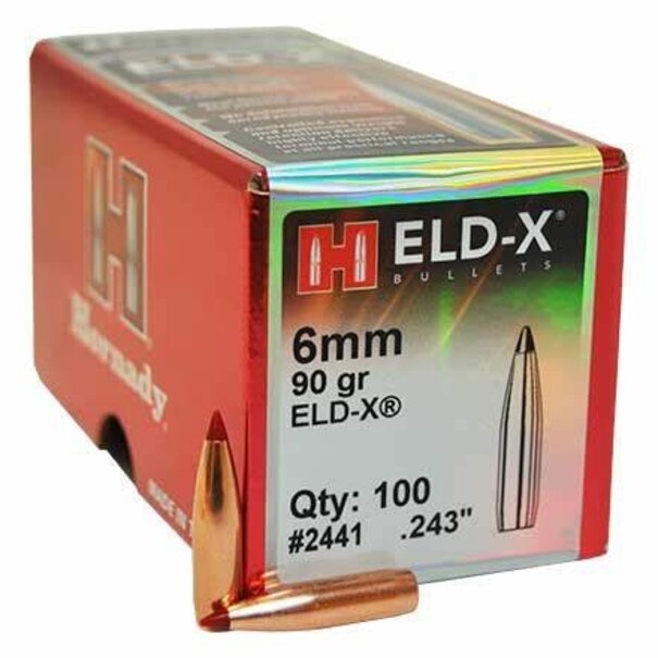 Hornady Hornady 6MM .243" 90 GR ELD-X Bullets #2441