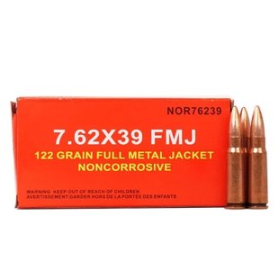 Norinco 7.62x39 122 GR FMJ Ammo