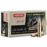 Norma Eco Speed .22LR 24 GR 1706fps Ammo