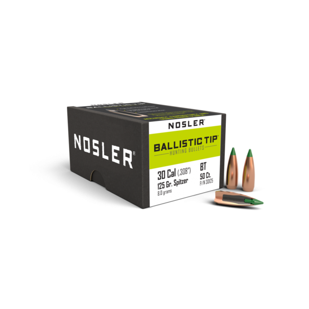 Nosler 30 CAL 125 BR  Ballistic Tip Hunter Bullets