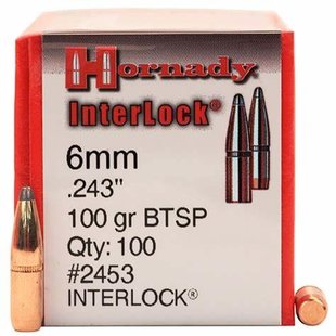 Hornady 6MM 100 GR BTSP INTERLOCK Bullets