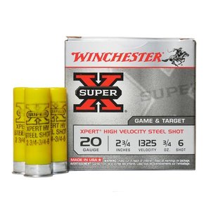 Winchester Lead Free 20 GA 2-3/4" 3/4oz. 1325fps #6 Ammo
