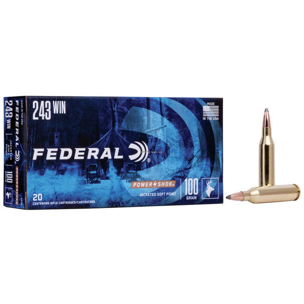Federal 243 WIN 100 GR JHP Ammo