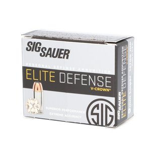 Sig Sauer Elite Defense V-Crown 9MM Luger 147 GR Ammo