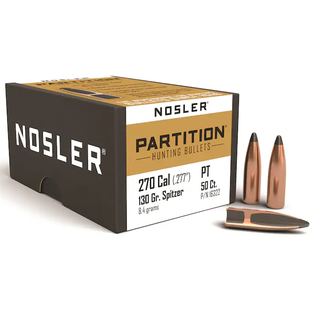 Nosler Partition 270 CAL .277" 130 GR Bullets