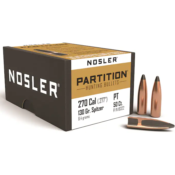Nosler Nosler Partition 270 CAL .277" 130 GR Bullets