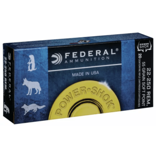 Federal 22-250 55 GR V-Max Ammo