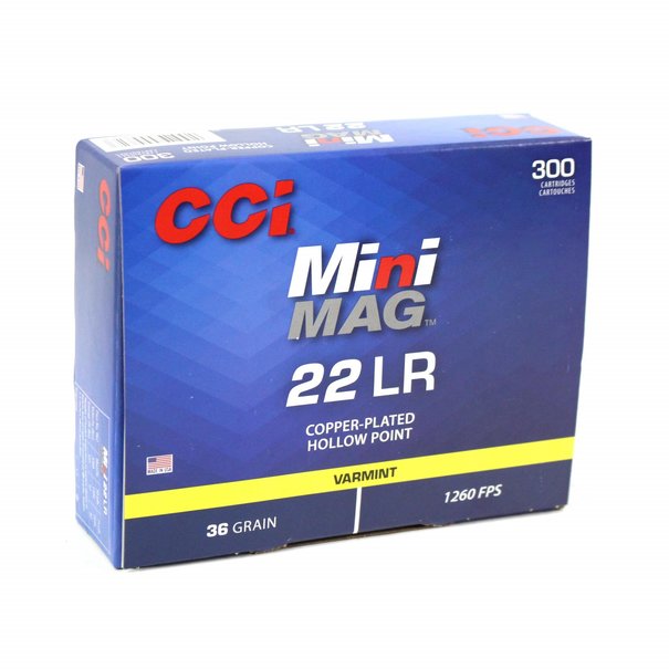 CCI 22 LR 36 GR Copper Plated Hollow Point Ammo