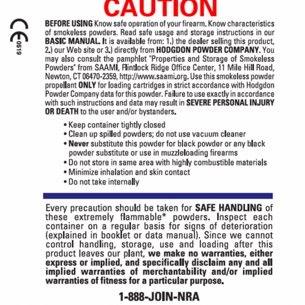 IMR IMR 4227 Smokeless Powder 1lbs