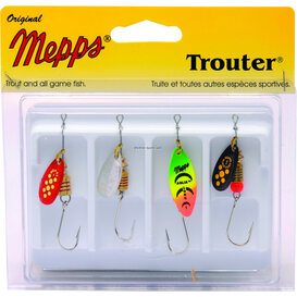 Mepps 4 Pack Trouter Kit Siwash Hooks