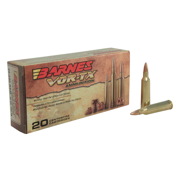 Barnes Vortex 22-250 REM Ammo