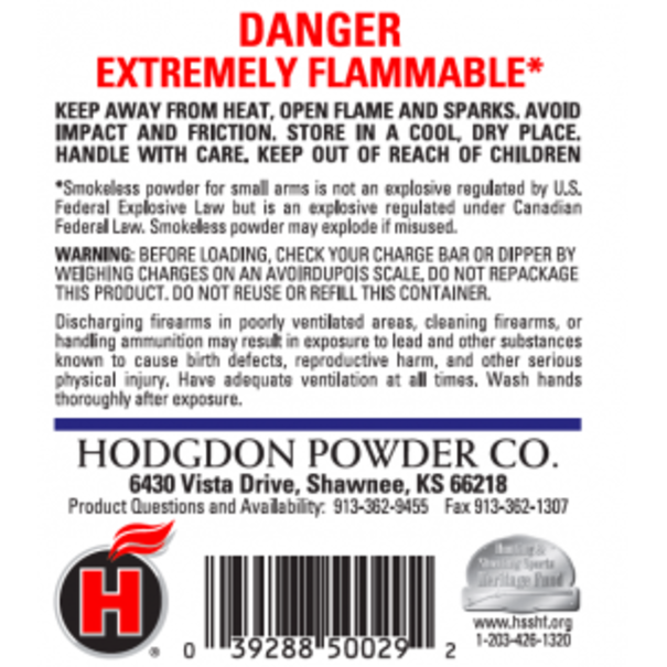 Hodgdon Hodgdon Superformance Powder 1lbs