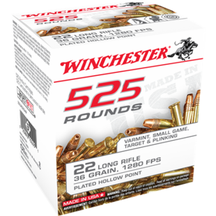 Winchester 525 Pack 22 LR 36 GR Copper Plated Ammo